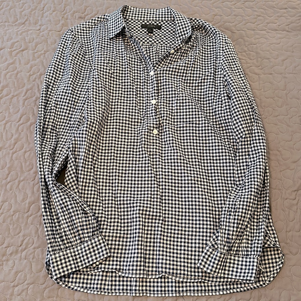 J Crew Navy Button Down